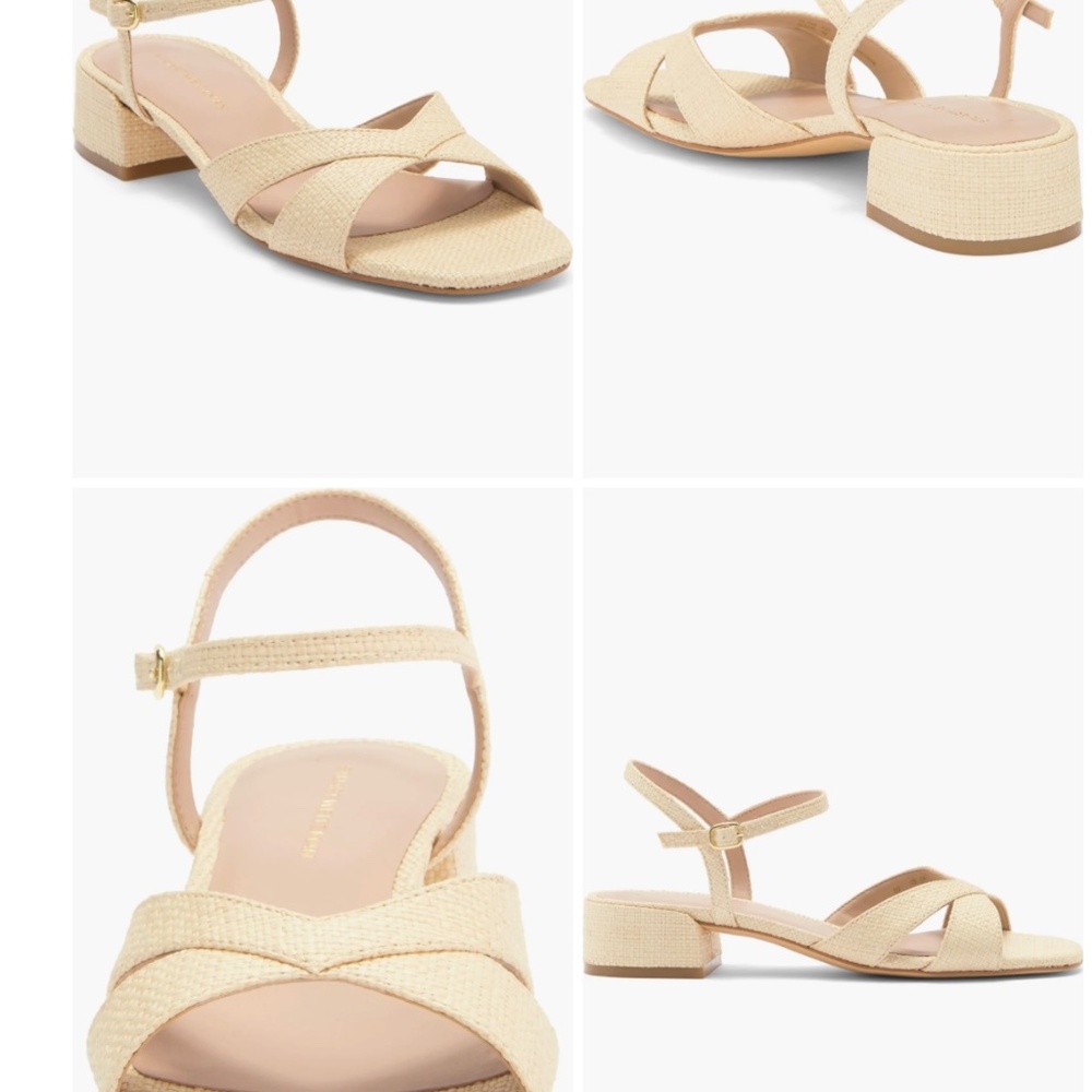 Stuart Weitzman Miami Block Heel Sandal (Women) Natural Size 8